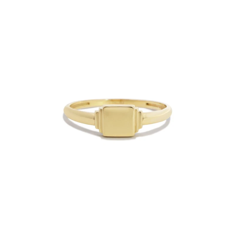 The Lovery Square Signet Ring 14K Gold