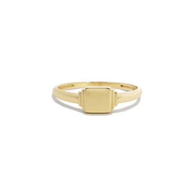 The Lovery Square Signet Ring 14K Gold