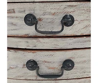 vidaXL Bedside Cabinet Solid Mahogany Wood 18.9"x13.8"x25.2"