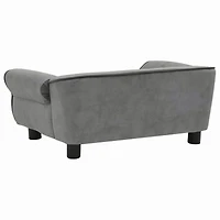 Dog Sofa Dark Gray 28.3"x17.7"x11.8" Plush
