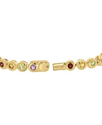 Effy Multi-Gemstone Bezel Tennis Bracelet (6-3/4 ct. t.w.) in Gold Over Silver