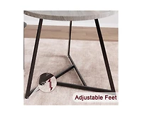 Round Dining Table Set for 2,Kitchen Chairs of 2, Small Room with 2 Upholstered Chairs, Dinette Place,Apartment,