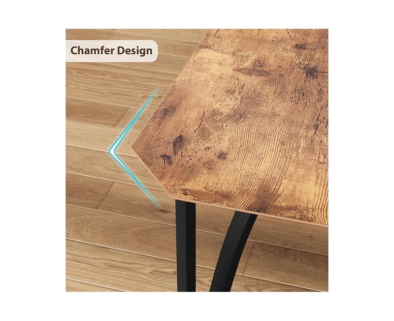 3 Pieces Dining Table Set for 2, Room Small Kitchen 2 with Upholstered Chairs, Dinner