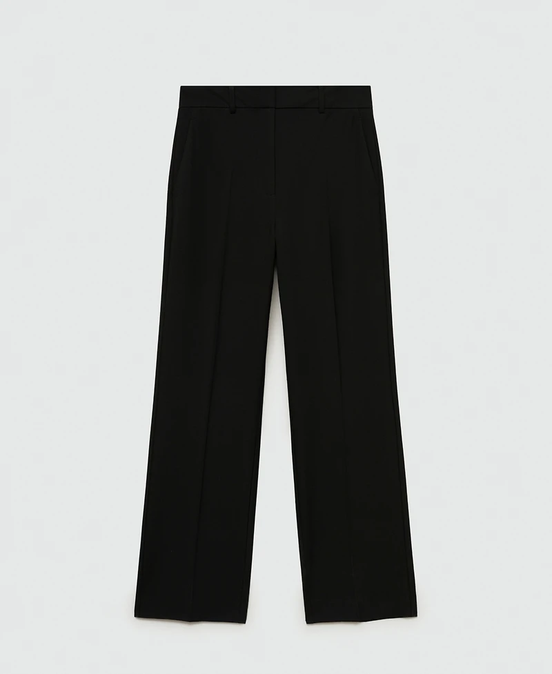 Mango Women's Flowy Straight-Fit Pants