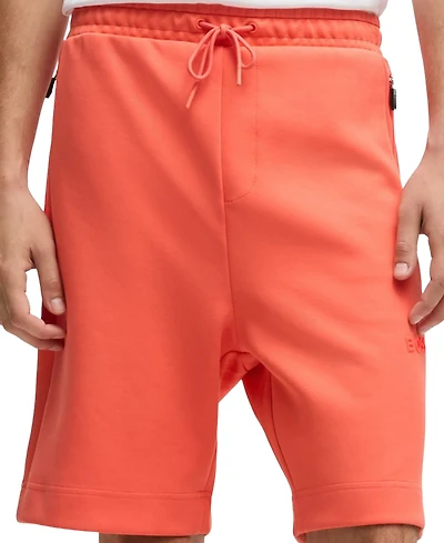 Boss by Hugo Boss Men's 3D-Moulded Logo Cotton-Blend Shorts