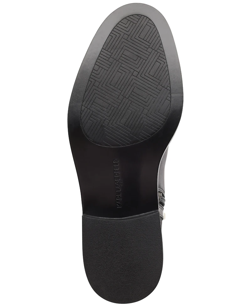 Karl Lagerfeld Paris Women's Verill Block Heel Riding Boots