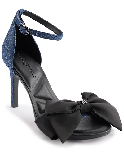 Karl Lagerfeld Paris Women's Kenz Bow Ankle Strap Dress Sandals
