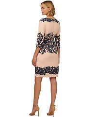 Adrianna Papell Women's Lace-Print Sheath Dress
