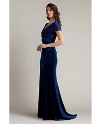 Tadashi Shoji Women's Baxter Portrait Collar Gown