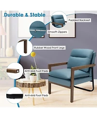 Gouun Single Sofa Chair with Extra-Thick Padded Backrest and Seat Cushion