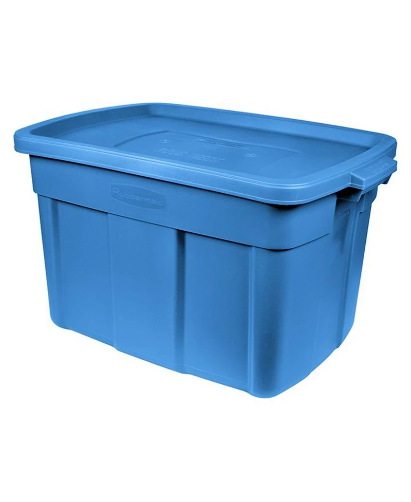 Rubbermaid Roughneck Tote 18 Gallon Storage Container, Heritage Blue (6 Pack)