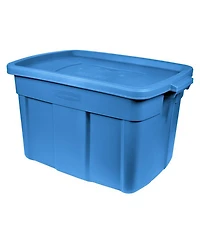 Rubbermaid Roughneck Tote 18 Gallon Storage Container, Heritage Blue (6 Pack)