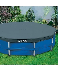 Intex Metal Frame 10' x 30" Outdoor Swimming Pool with Filter Pump and Cover