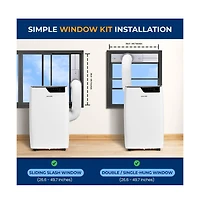 SereneLife Portable Air Conditioner & Heater, 12000 Btu, Wi-Fi Control