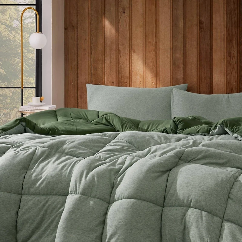 Sweater Weather Yoga - Coma Inducer Oversized Comforter - Moss Gray Stripe
