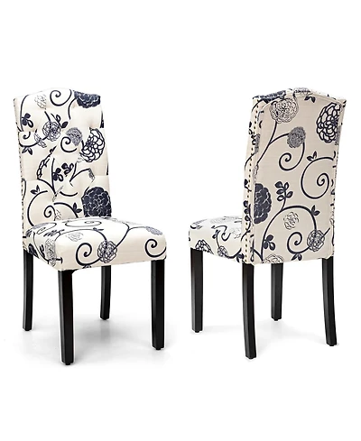 Gouun Set of 2 Tufted Upholstered Dining Chairs