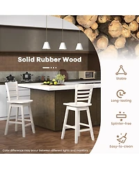 Gouun Counter Height Barstools Set of 2 with Footrest for Kitchen Island Bar