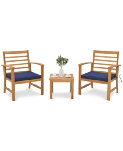 Gouun 3 Pieces Outdoor Furniture Set with Soft Seat Cushions