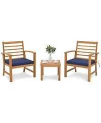 Gouun 3 Pieces Outdoor Furniture Set with Soft Seat Cushions