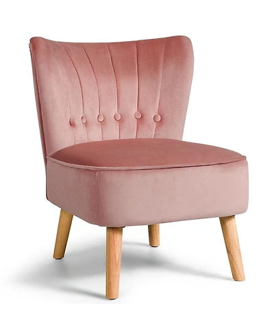 Gouun Armless Accent Chair Tufted Velvet Leisure Chair