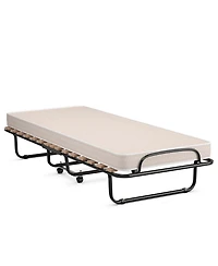 Gouun Portable Folding Bed with Memory Foam Mattress and Sturdy Metal Frame