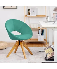 Gouun Swivel Accent Chair with Oversized Upholstered Seat for Home Office
