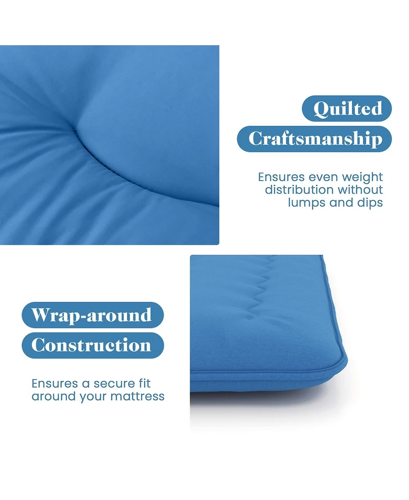 Gouun Foldable Futon Mattress with Washable Cover and Carry Bag for Camping-Queen Size