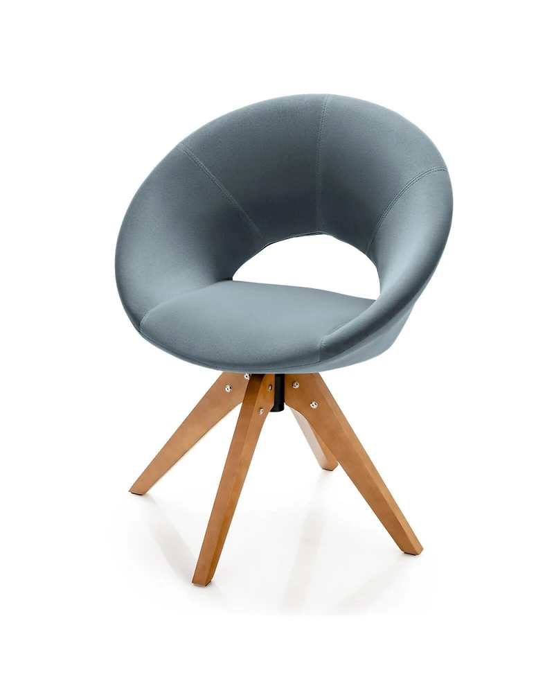 Gouun Swivel Accent Chair with Oversized Upholstered Seat for Home Office