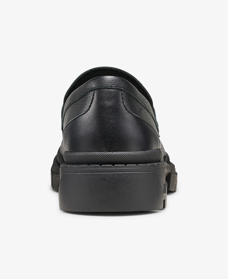Karl Lagerfeld Paris Men's Tumbled Leather Lug Sole Penny Loafer