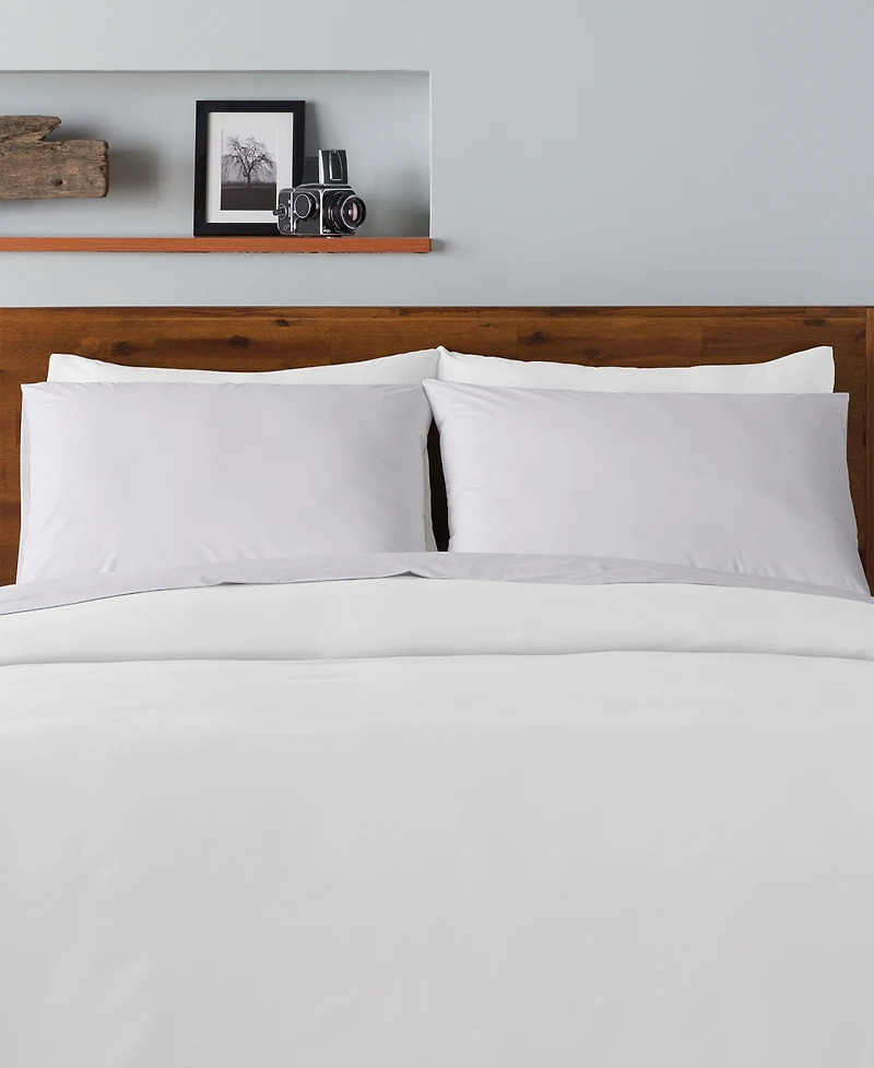 Ella Jayne Percale Cool and Crisp 500 Thread Count 100% Cotton Pillowcase Set