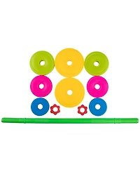 Hey Play Barbell and 8 Plates Kids Weight Set