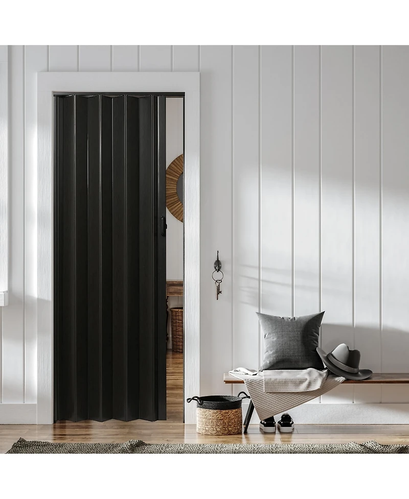 Ltl Home Products 36 x 80 Inch Plaza Espresso Vinyl Accordion Door with Hardware