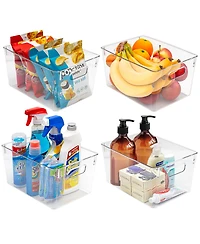 Sorbus 8 Pack Medium Clear Acrylic Storage Bins