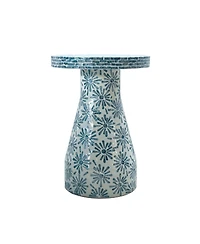 Tov Furniture 18" Wood and Shell Side Table