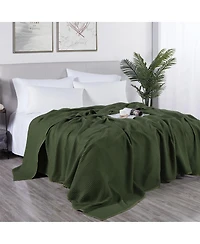 Doz by Sijo Waffle Blanket 50% Bamboo Viscose Cotton, Lightweight, Ultra Soft, Breathable
