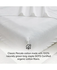 Doz by Sijo Doz 100% Gots Certified Organic Percale Cotton Sheet Set, Hotel Crisp Cool, Breathable