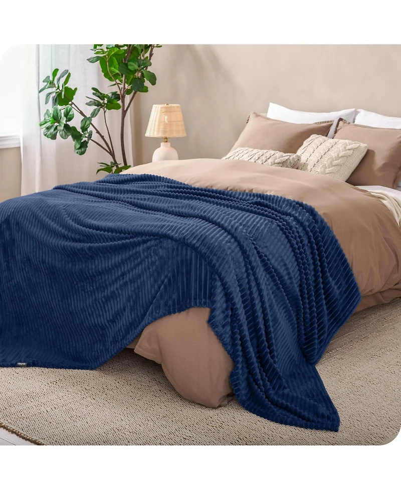 Bare Home Microplush Textured Blanket