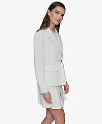 Karl Lagerfeld Paris Women's Notched-Lapel Single-Button Blazer