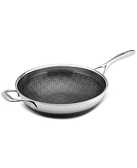Livwell DiamondClad 9-Pc. Hybrid Nonstick Stainless Steel Frypan, Wok and Everything Pan Set