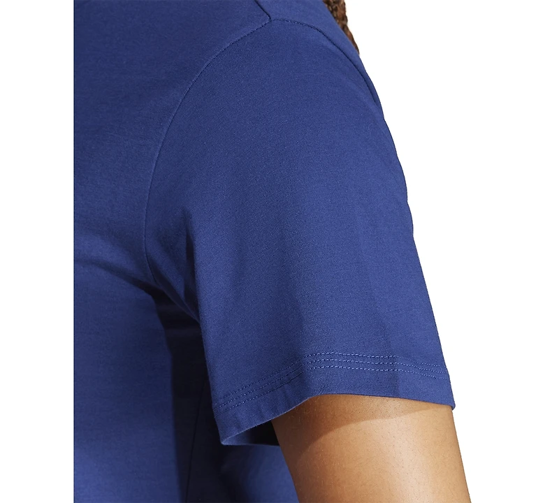 adidas Women's Short-Sleeve Cotton Crewneck Logo T-Shirt