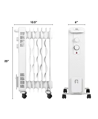 Gouun 1500 W Oil-Filled Heater Portable Radiator Space Heater with Adjustable Thermostat