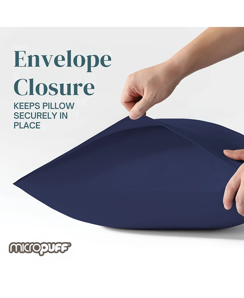 Micropuff Pillowcase Set with Matching Fitted Sheet – Soft, Durable, and Fade-Resistant Bedding