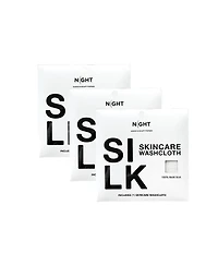 Night Raw Silk Skincare Washcloths, Exfoliating, Multi-Pack