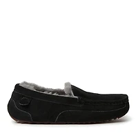 Dearfoams Men's Fireside By Melbourne Genuine Shearling Moccasin Slipper