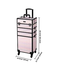 Byootique 3-Piece Makeup Train Cases Cosmetic Organizer Kit Grace ForgetMeNo