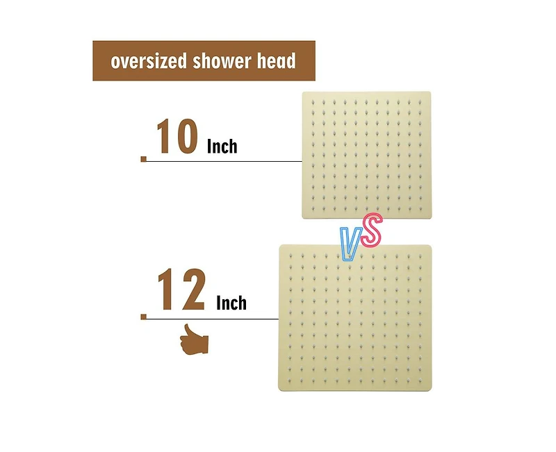 Casainc Built-In Shower Faucet System with 3-way Diverter Pressure-balanced Valve Included