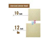 Casainc Built-In Shower Faucet System with 3-way Diverter Pressure-balanced Valve Included