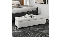 Modern Storage Ottoman, Multipurpose Footstool & Bench-The Pop Home