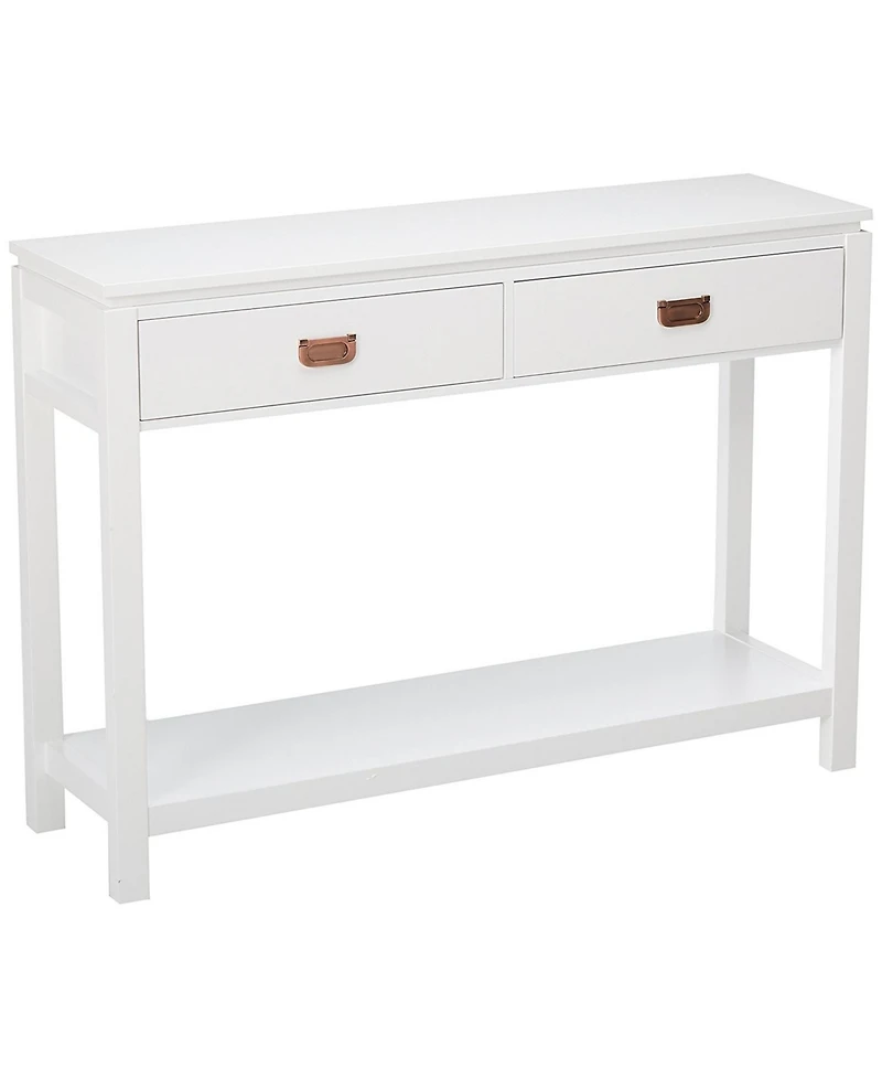 Kings Brand Furniture Wood Occasional Entryway Console Sofa Table With Storage Shelf / 2 Drawers