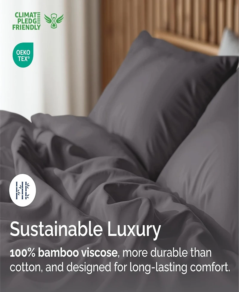 Rayon from Bamboo 4 Piece Deep Pocket Cooling Sheet Set
